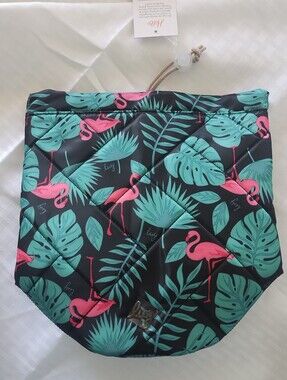 NWT: Lug Tumbler Storage Pouch Flamingo Black